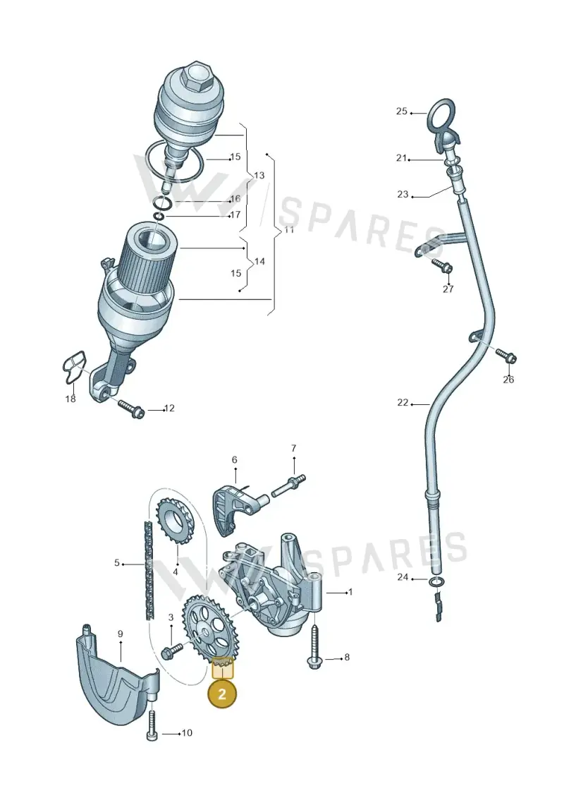 03E115121E — SEAT Toledo Reference (2012-2015) diagram 747115050, position 2