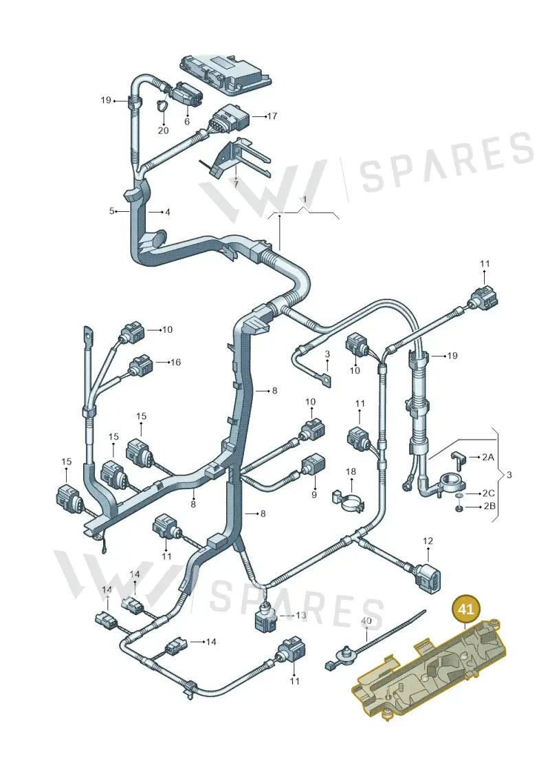 03E971815A — SEAT Toledo Reference (2012-2015) diagram 253971030, position 41