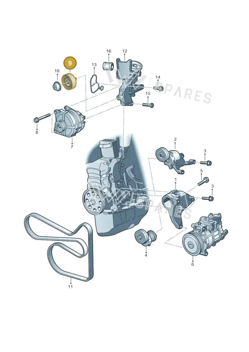 03F145276 — SEAT Altea XL Reference (2013-2013) diagram 672903150, position 9