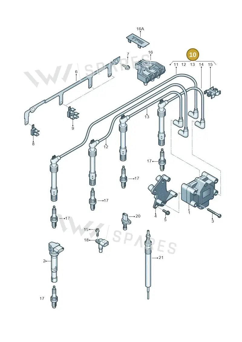 03F905409C — SEAT Ibiza Reference (2012-2012) diagram 646905000, position 10