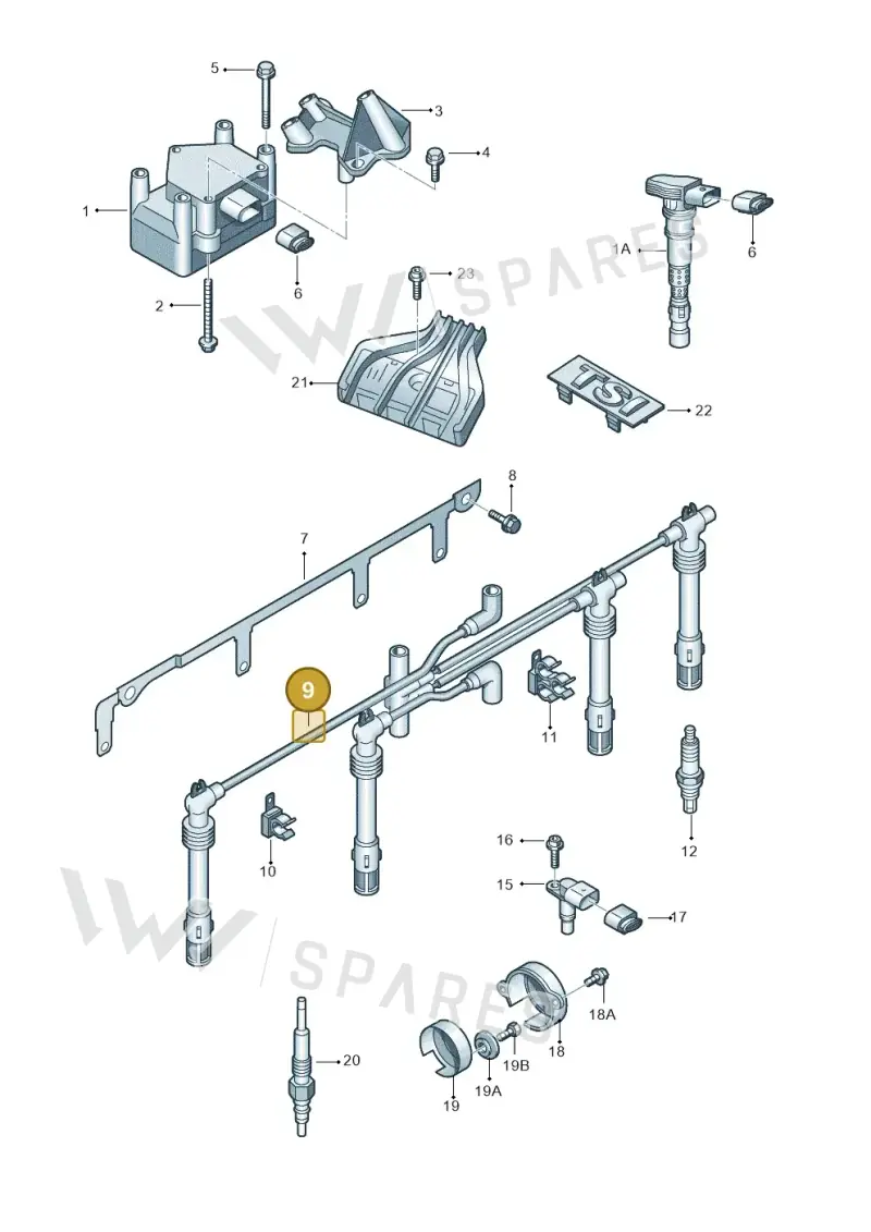 03F905409C — SEAT Toledo Reference (2012-2015) diagram 666905050, position 9