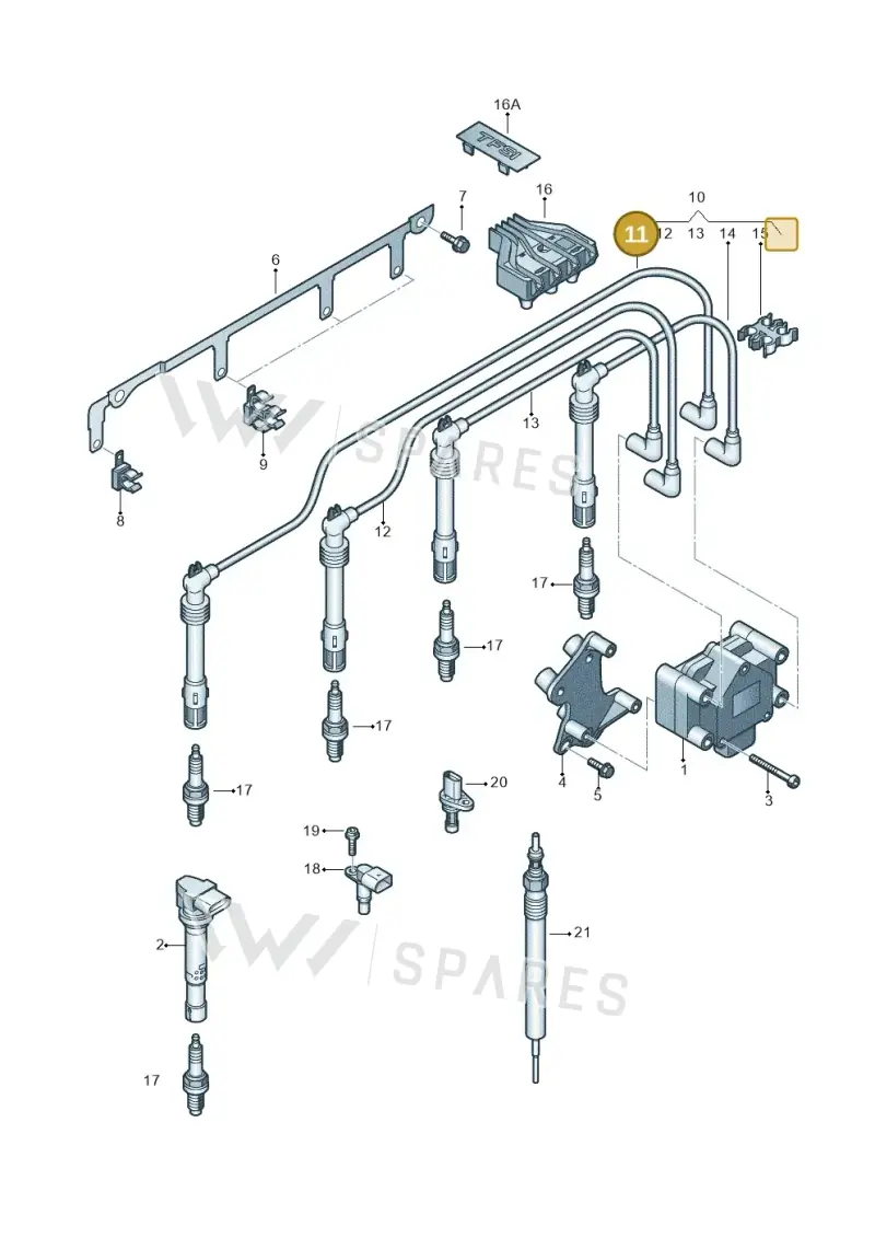 03F905430D — SEAT Ibiza Reference (2011-2012) diagram 646905000, position 11