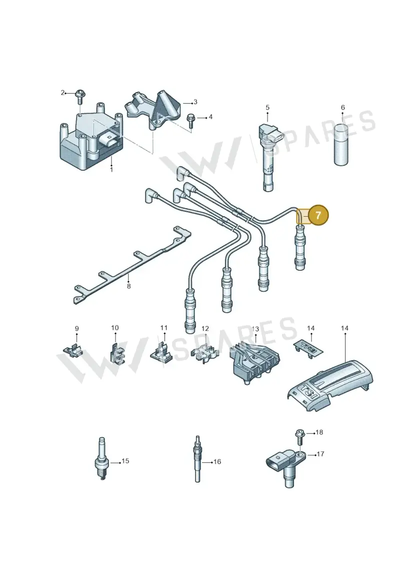 03F905430H — SEAT Altea XL Reference (2013-2013) diagram 694905000, position 7