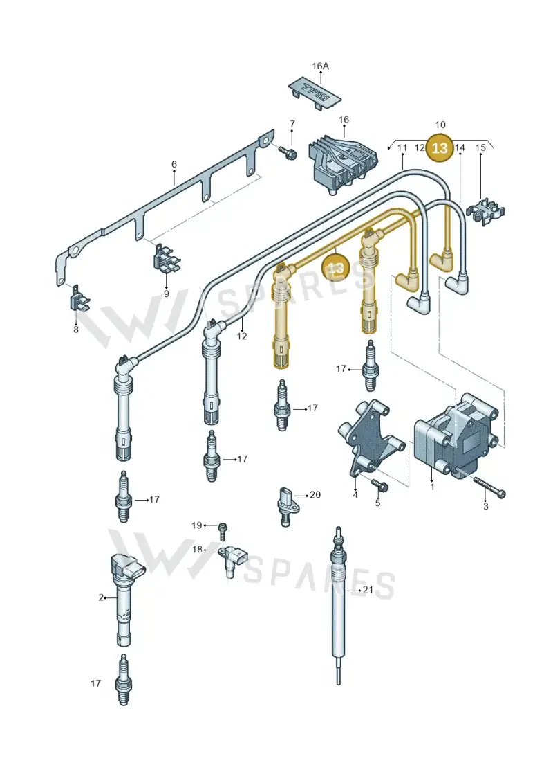 03F905430K — SEAT Ibiza Reference (2012-2012) diagram 646905000, position 13