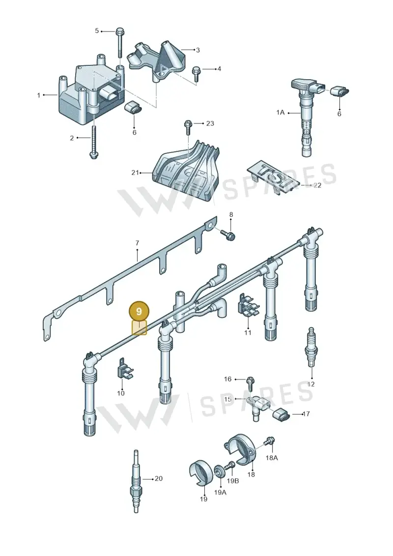 03F905430K — SEAT Toledo Reference (2012-2015) diagram 666905050, position 9