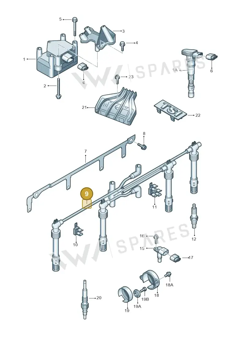 03F905430L — SEAT Toledo Reference (2012-2015) diagram 666905050, position 9