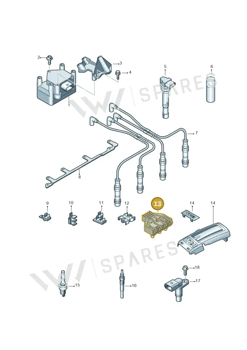 03F905487 — SEAT Altea XL Reference (2013-2013) diagram 694905000, position 13