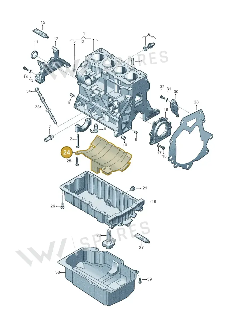 03G103623A — SEAT Altea XL Reference (2010-2013) diagram 460103150, position 24
