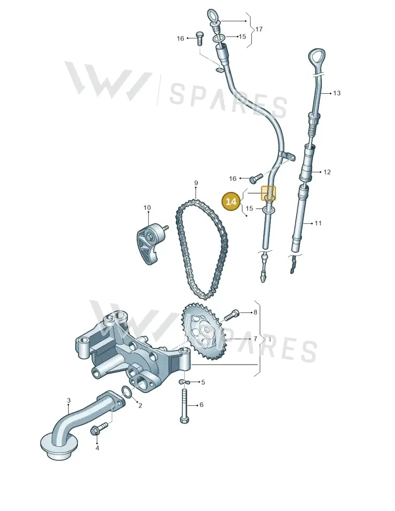 03G103634AF — SEAT Altea XL Reference (2010-2013) diagram 409115200, position 14