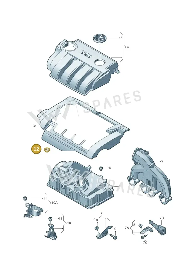03G103638A — SEAT Ibiza Reference (2008-2011) diagram 460103900, position 12