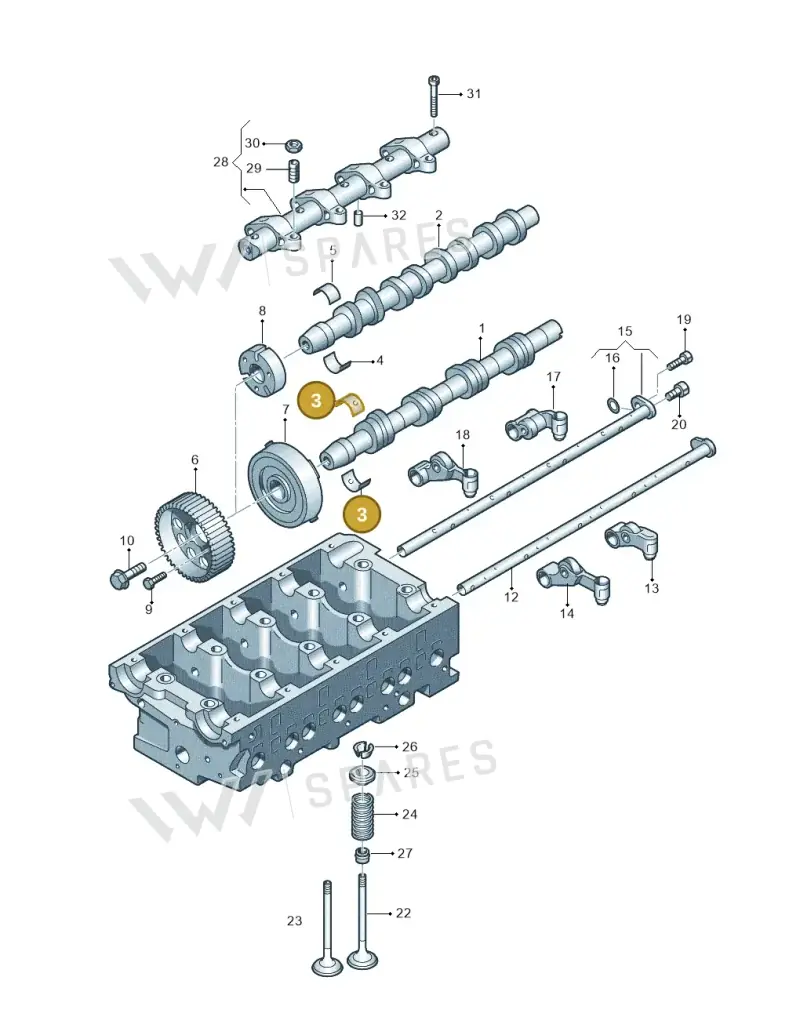03G103651 — SEAT Altea XL Reference (2010-2013) diagram 409109400, position 3