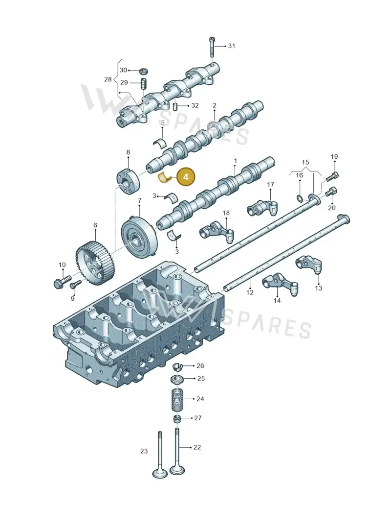03G103652 — SEAT Altea XL Reference (2010-2013) diagram 409109400, position 4