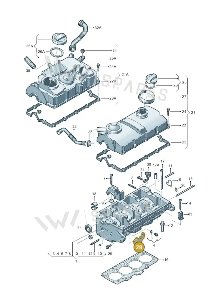 03G103941M — SEAT Altea XL Reference (2010-2013) diagram 460103550, position 28