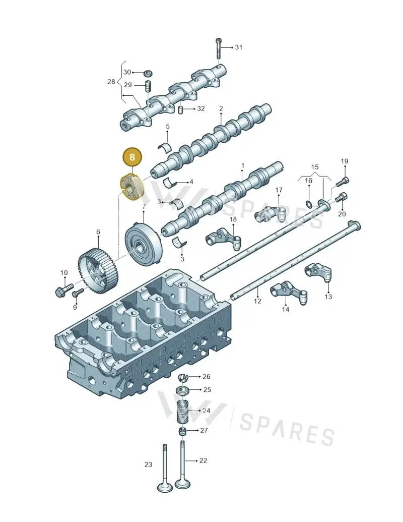 03G109240 — SEAT Altea XL Reference (2010-2013) diagram 409109400, position 8