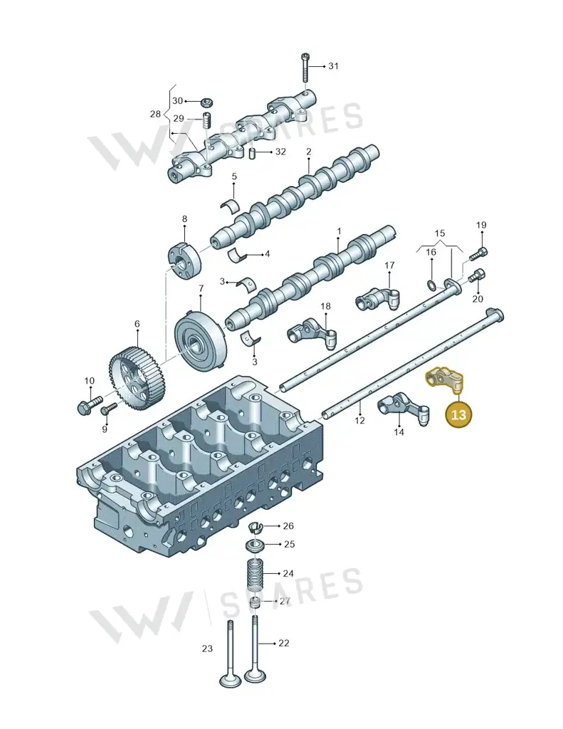 03G109411B — SEAT Altea XL Reference (2010-2013) diagram 409109400, position 13