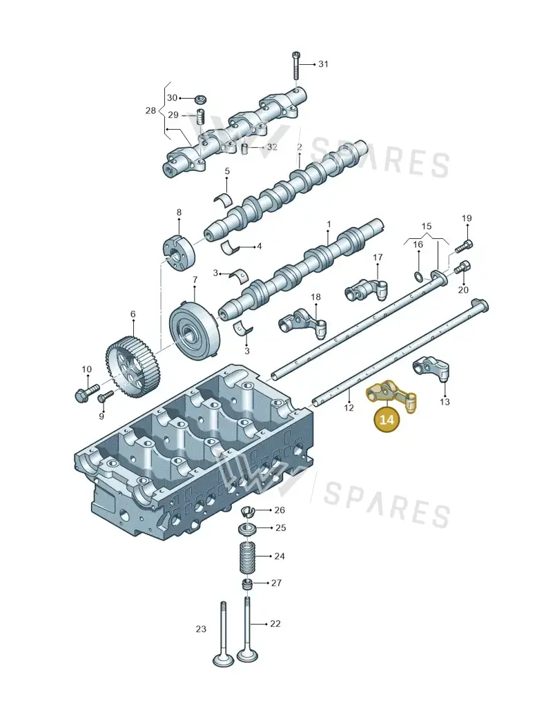 03G109411C — SEAT Altea XL Reference (2010-2013) diagram 409109400, position 14