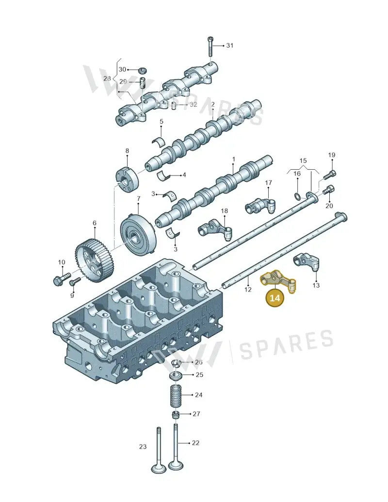 03G109411C — SEAT Altea XL Reference (2010-2013) diagram 409109400, position 14