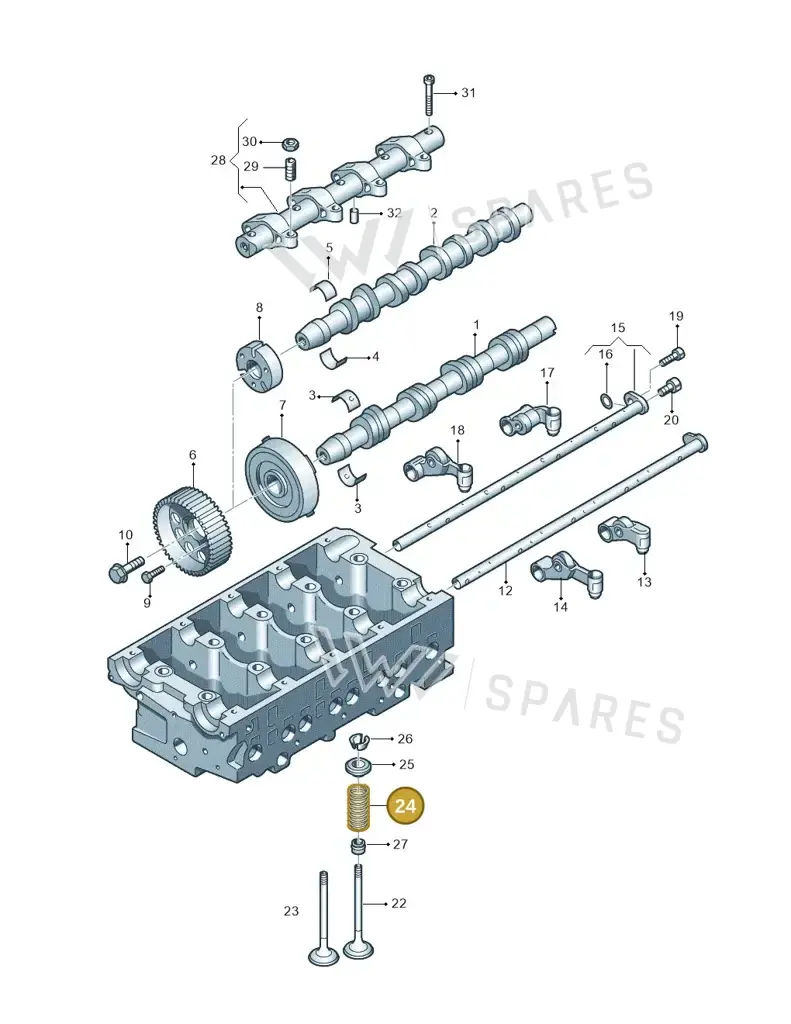 03G109623 — SEAT Altea XL Reference (2010-2013) diagram 409109400, position 24