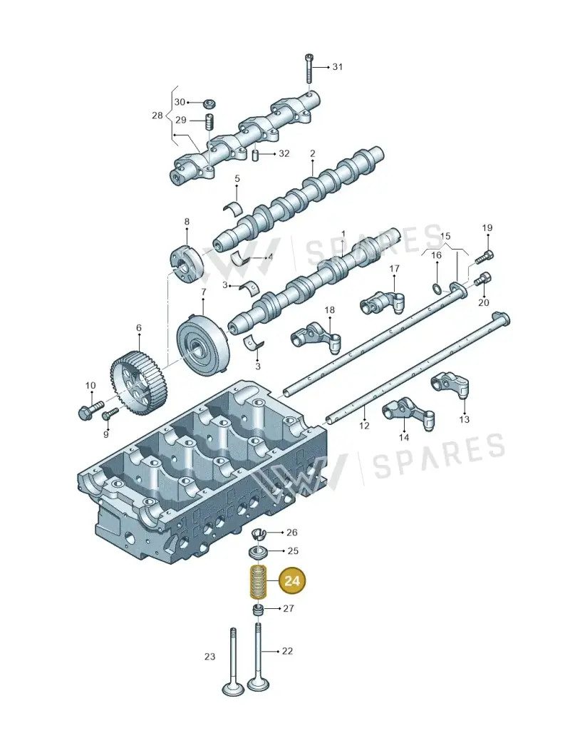 03G109623 — SEAT Altea XL Reference (2010-2013) diagram 409109400, position 24