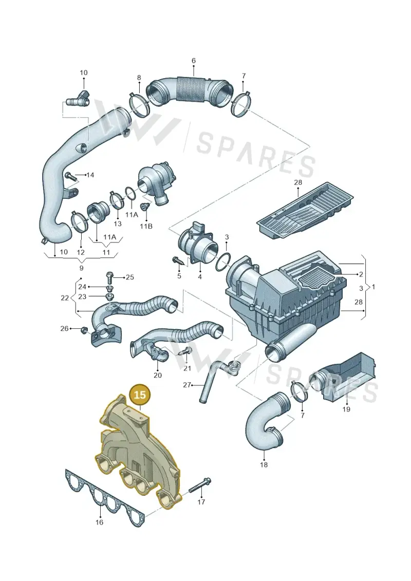 03G129713C — SEAT Altea XL Reference (2010-2013) diagram 460129300, position 15