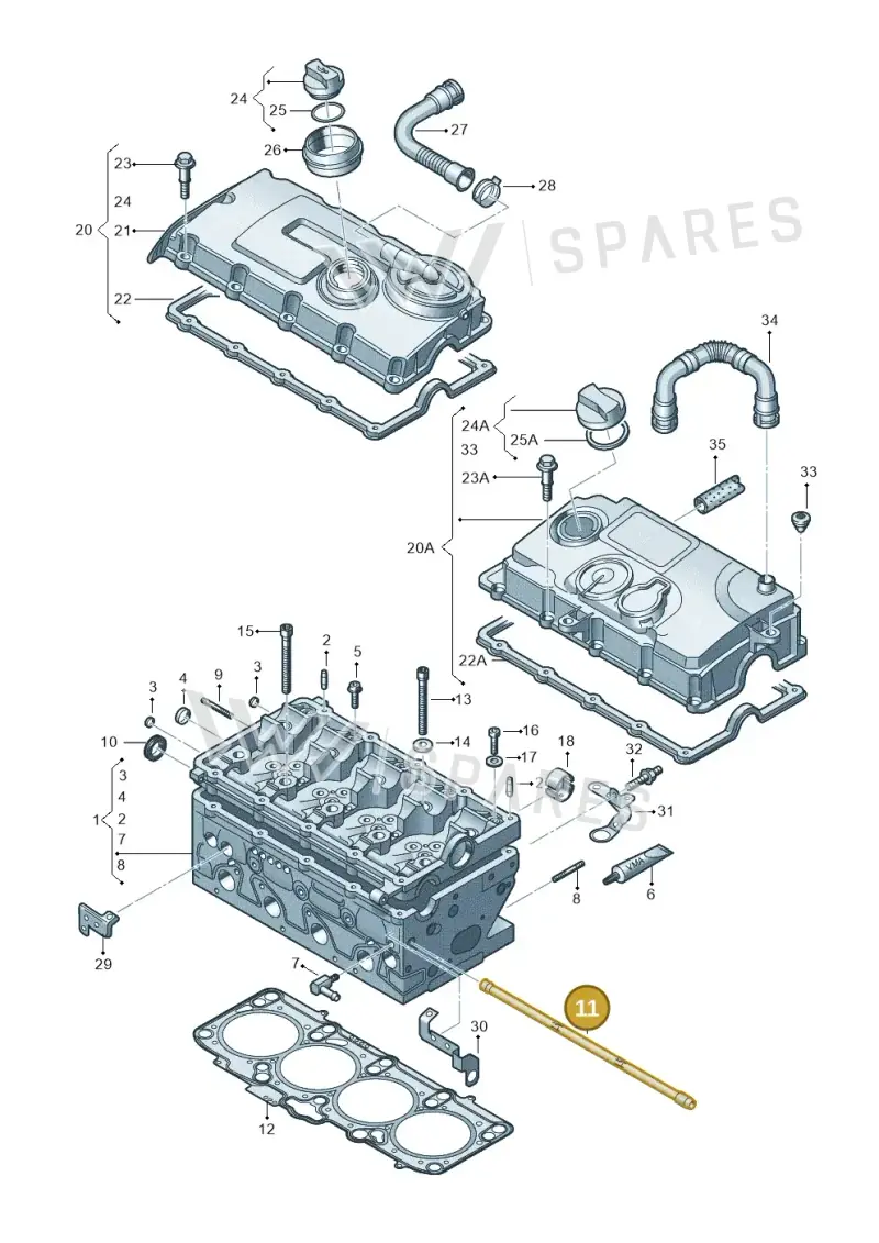 03G130085 — SEAT Altea XL Reference (2010-2013) diagram 409103600, position 11
