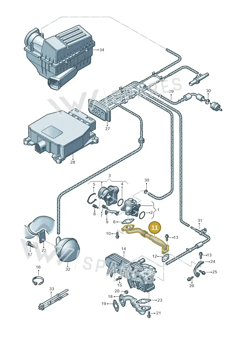 03G131521AF — SEAT Altea XL Reference (2010-2013) diagram 409131600, position 11