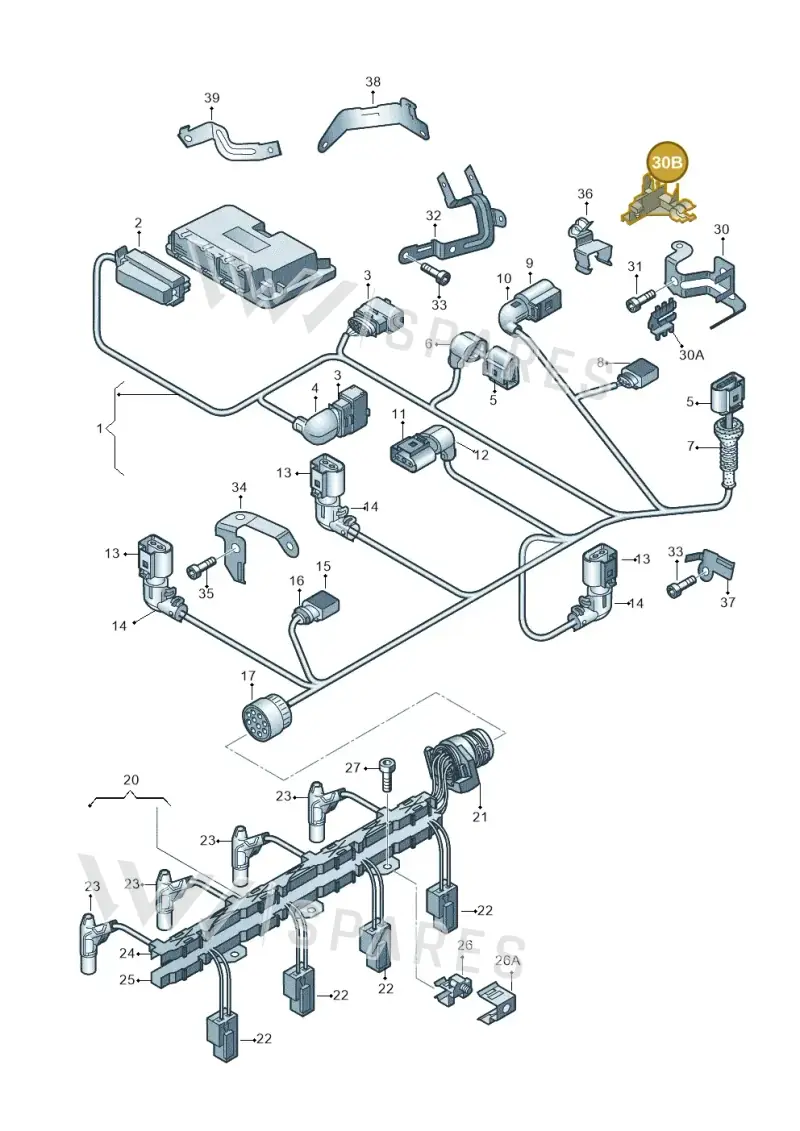 03G971845B — SEAT Altea XL Reference (2010-2013) diagram 412971180, position 30B
