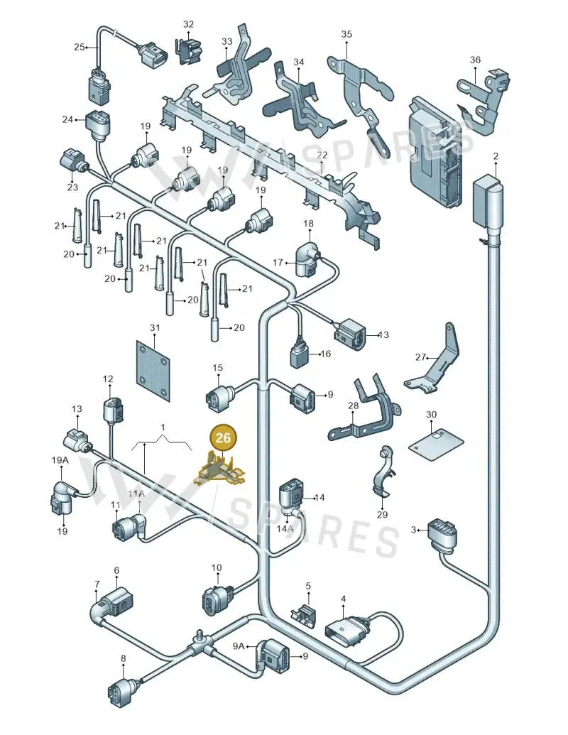 03G971845B — SEAT Altea XL Reference (2013-2013) diagram 642971200, position 26