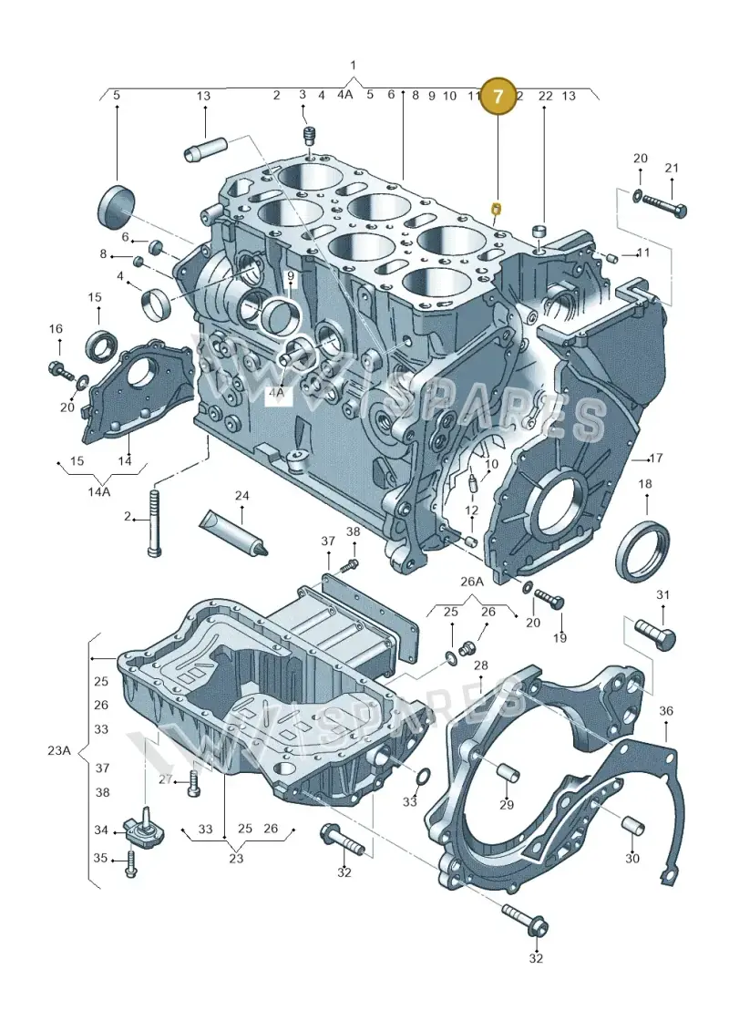 03H103141 — SEAT Alhambra (2006-2010) diagram 195103250, position 7