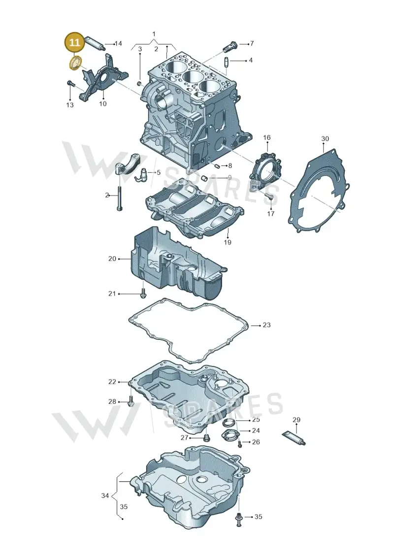 03L103085B — SEAT Toledo Reference (2015-2019) diagram 773103150, position 11