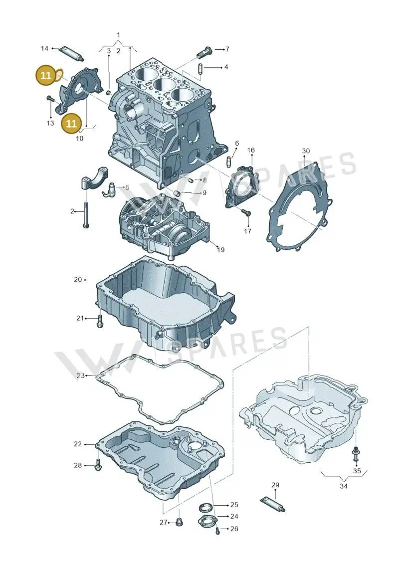 03L103085B — SEAT Ibiza Stylance (2015-) diagram 773103260, position 11