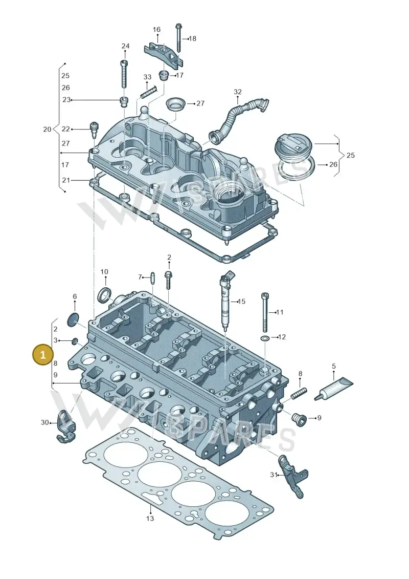 03L103351B — SEAT Altea XL Reference (2013-2013) diagram 649103550, position 1