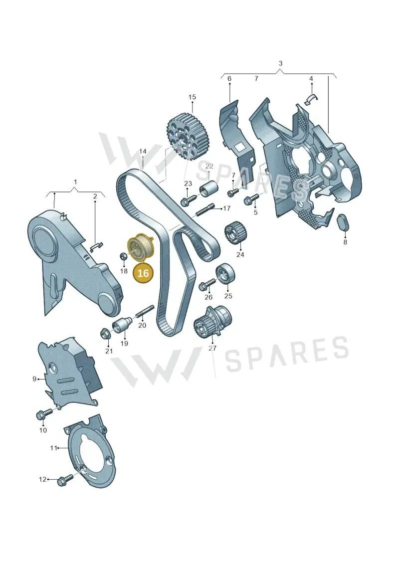 03L109243B — SEAT ALTEA                  07> (2006-) diagram 634109850, position 16