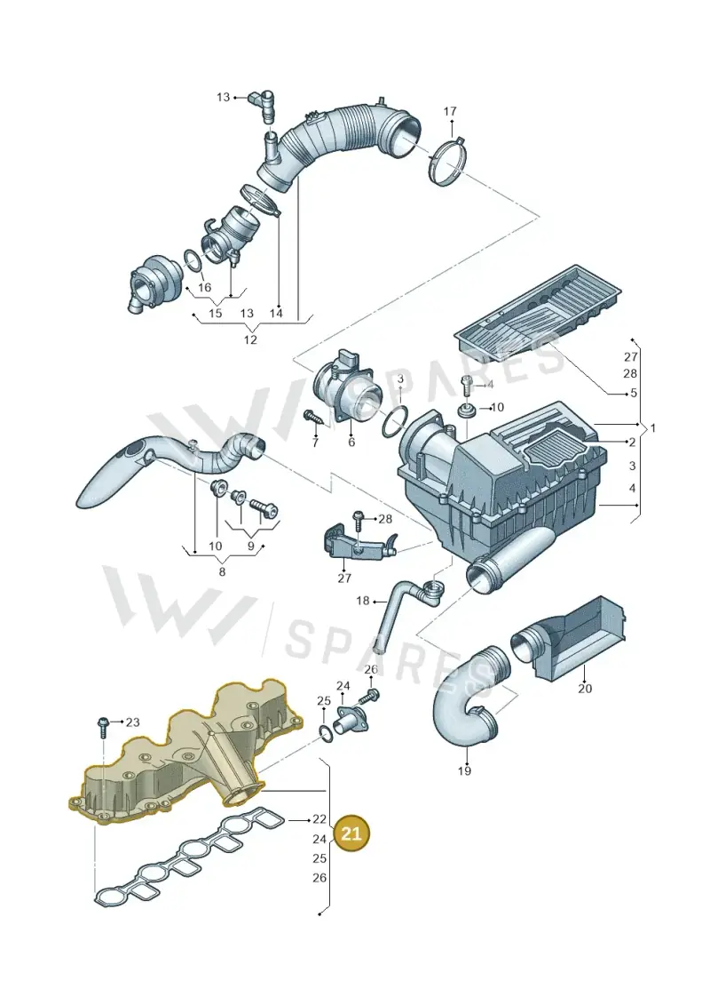 03L129711AL — SEAT Altea XL Reference (2013-2013) diagram 737129400, position 21
