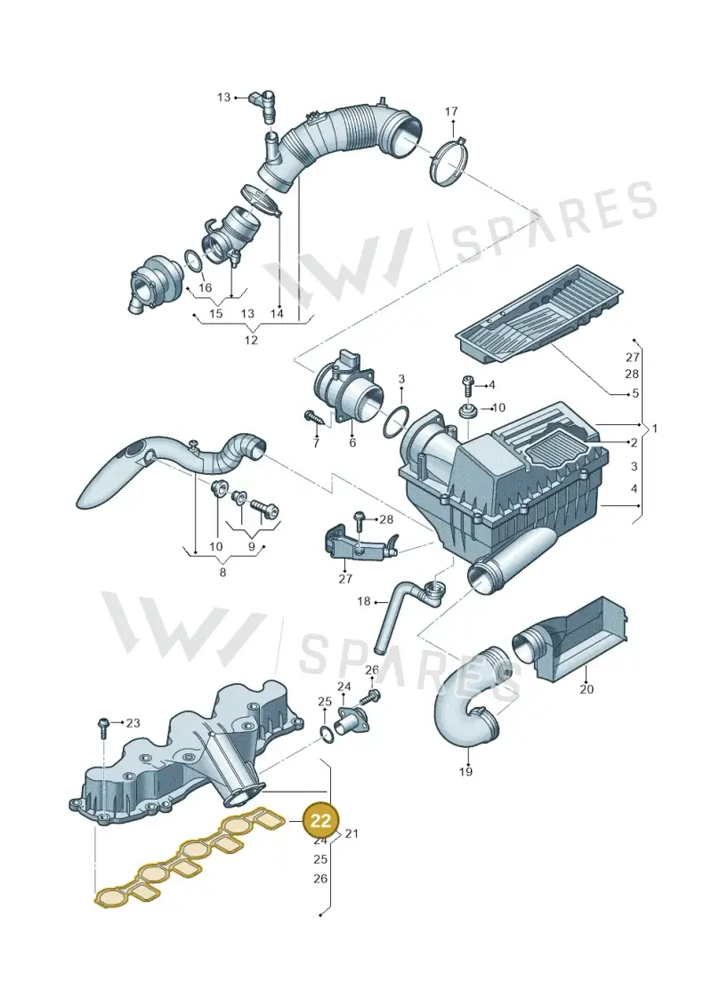 03L129717H — SEAT Altea XL Reference (2013-2013) diagram 737129400, position 22