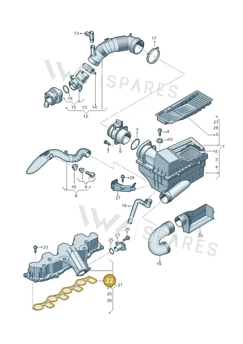 03L129717J — SEAT Altea XL Reference (2013-2013) diagram 737129400, position 22