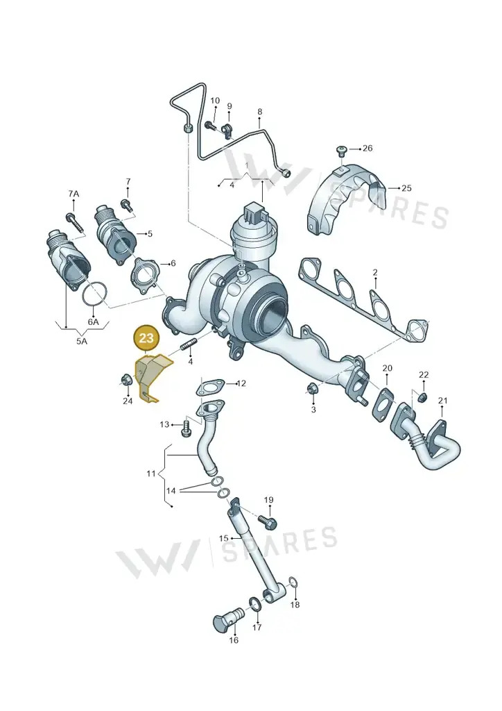 03L129969H — SEAT Altea XL Reference (2010-2013) diagram 634145600, position 23