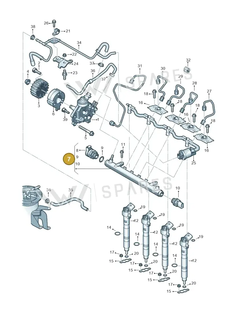 03L130089 — SEAT Altea XL Reference (2010-2013) diagram 634130400, position 7