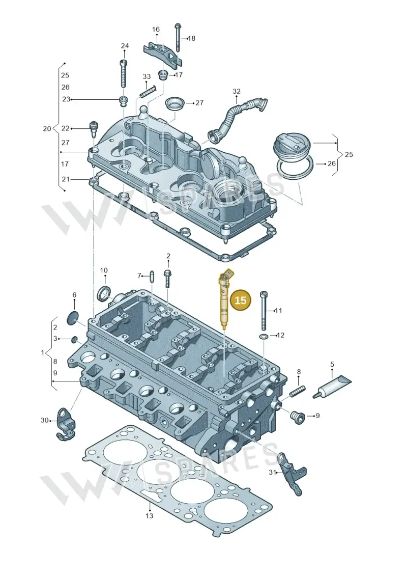 03L130277S — SEAT Toledo Reference (2012-2015) diagram 649103550, position 15