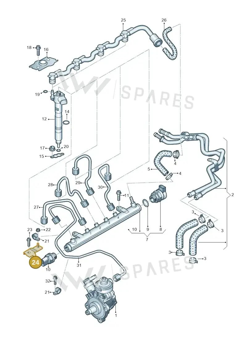 03L130319D — SEAT Exeo ST Reference (2008-2011) diagram 636130600, position 24