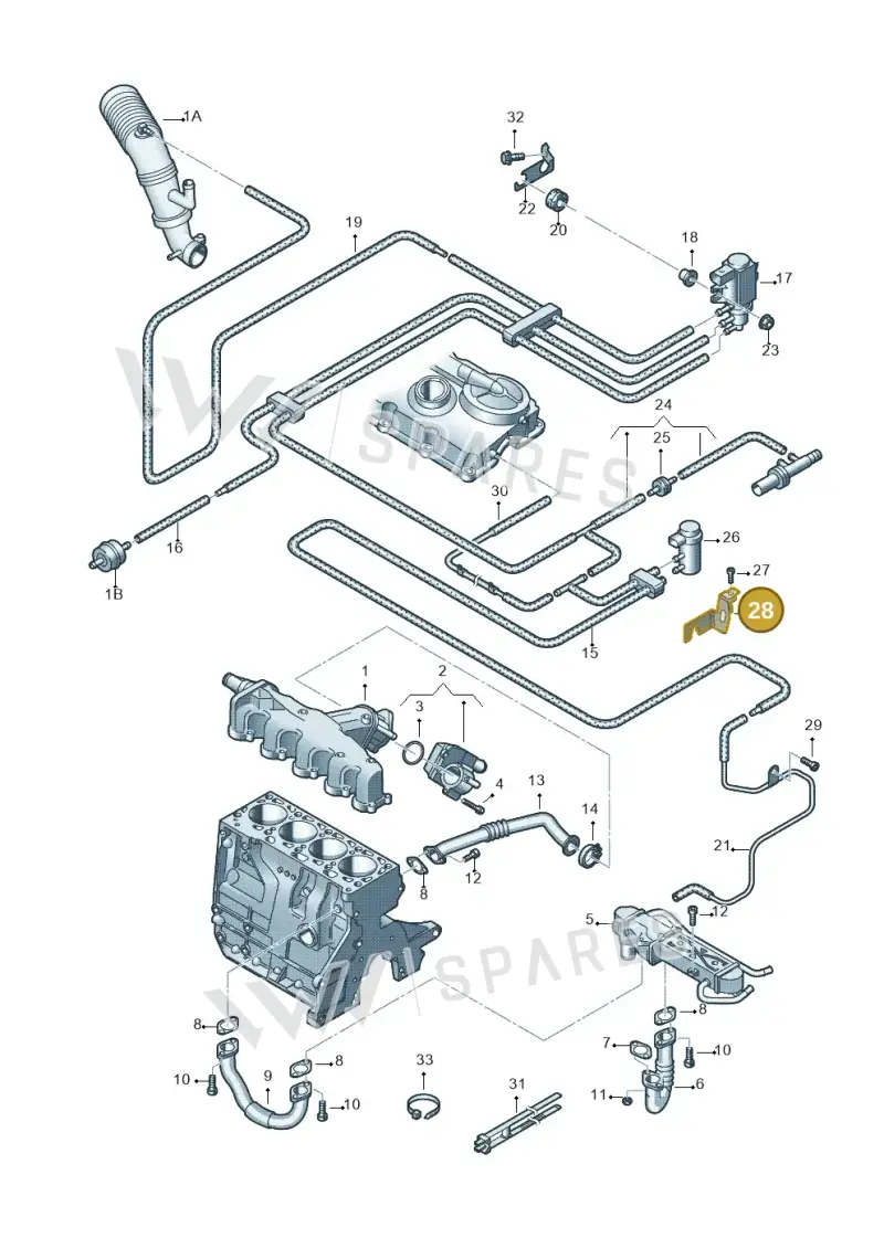 03L131529F — SEAT Ibiza Reference (2012-2012) diagram 672131400, position 28