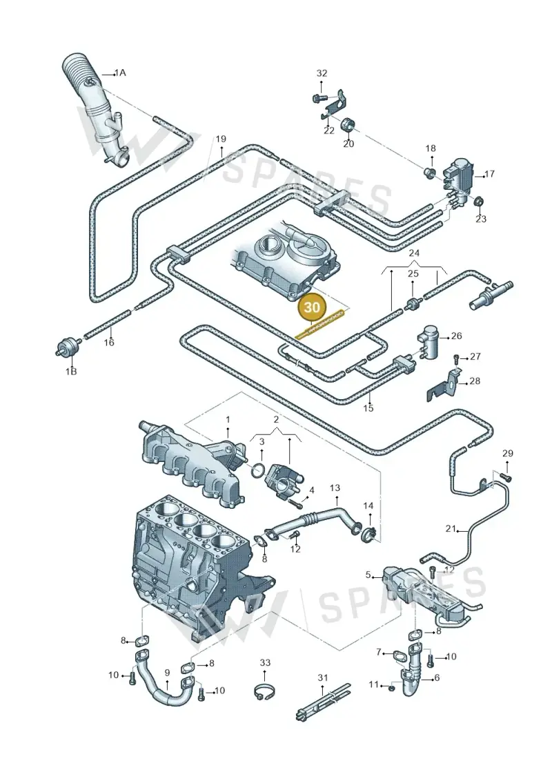 03L131605AF — SEAT Ibiza Reference (2012-2012) diagram 672131400, position 30