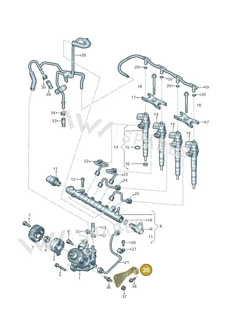 03L145533A — SEAT Alhambra Stylance (2010-2013) diagram 689130200, position 35