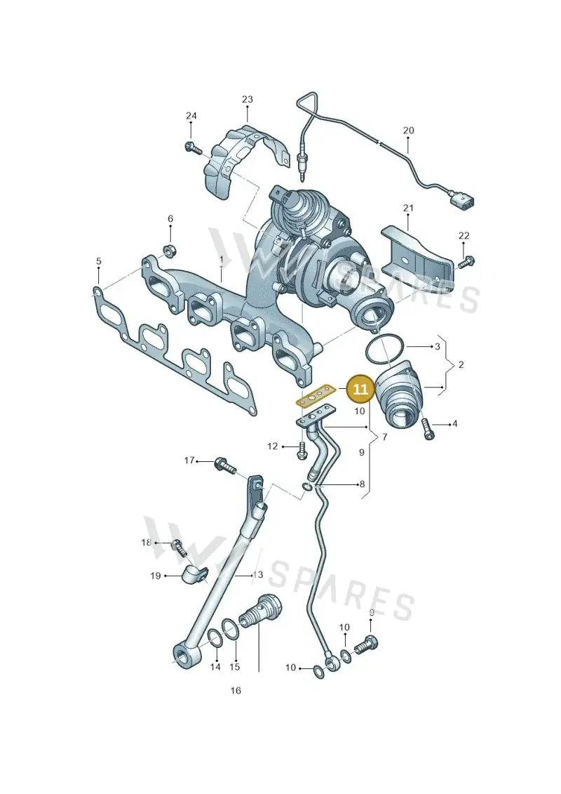 03L145757H — SEAT Altea XL Reference (2013-2013) diagram 649145650, position 11