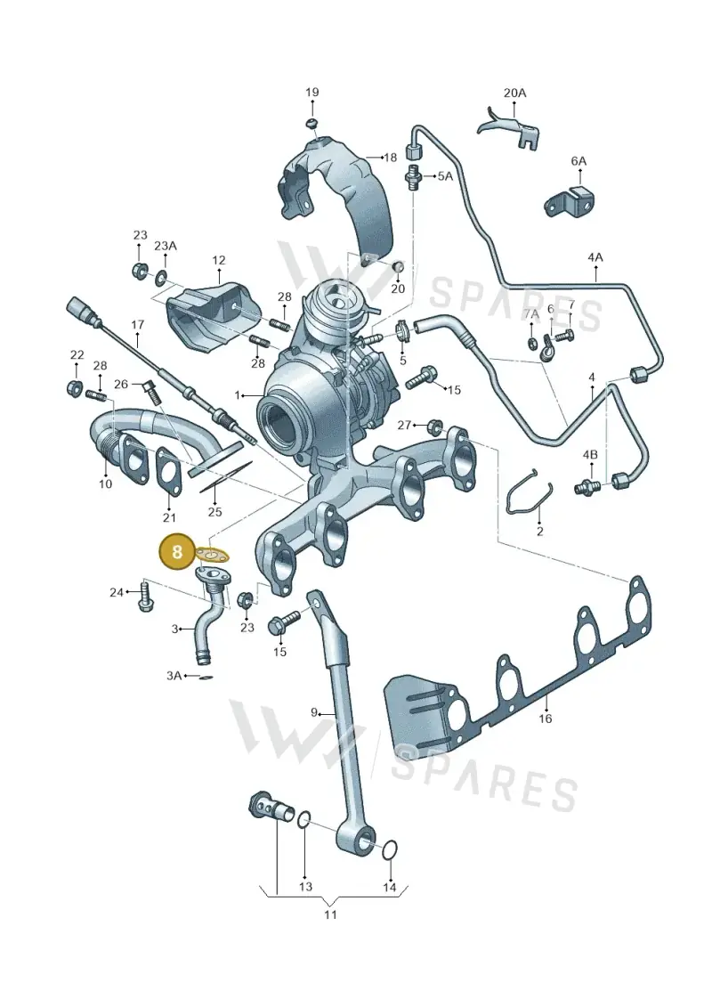 03L145757M — SEAT Altea XL Reference (2010-2013) diagram 412145450, position 8