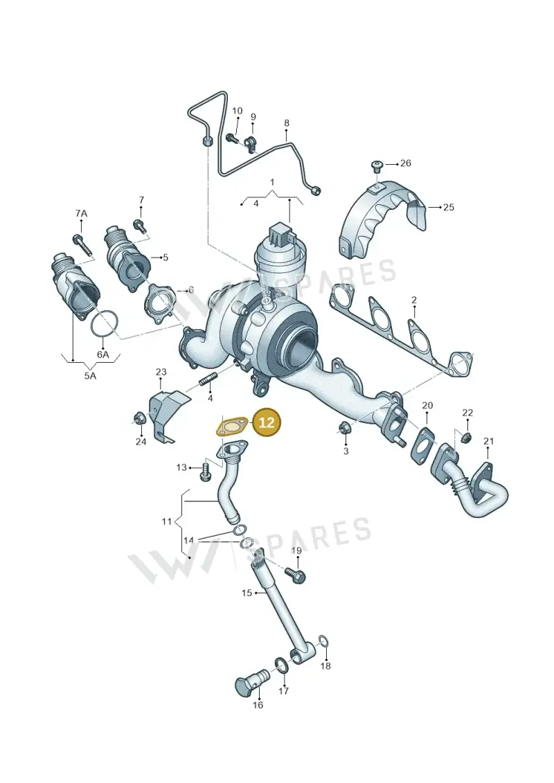 03L145757M — SEAT Altea XL Reference (2010-2013) diagram 634145600, position 12