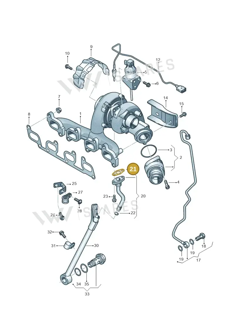 03L145757M — SEAT Ibiza Reference (2011-2012) diagram 650145750, position 21