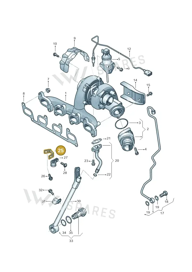03L145764A — SEAT Altea XL Reference (2013-2013) diagram 650145750, position 25