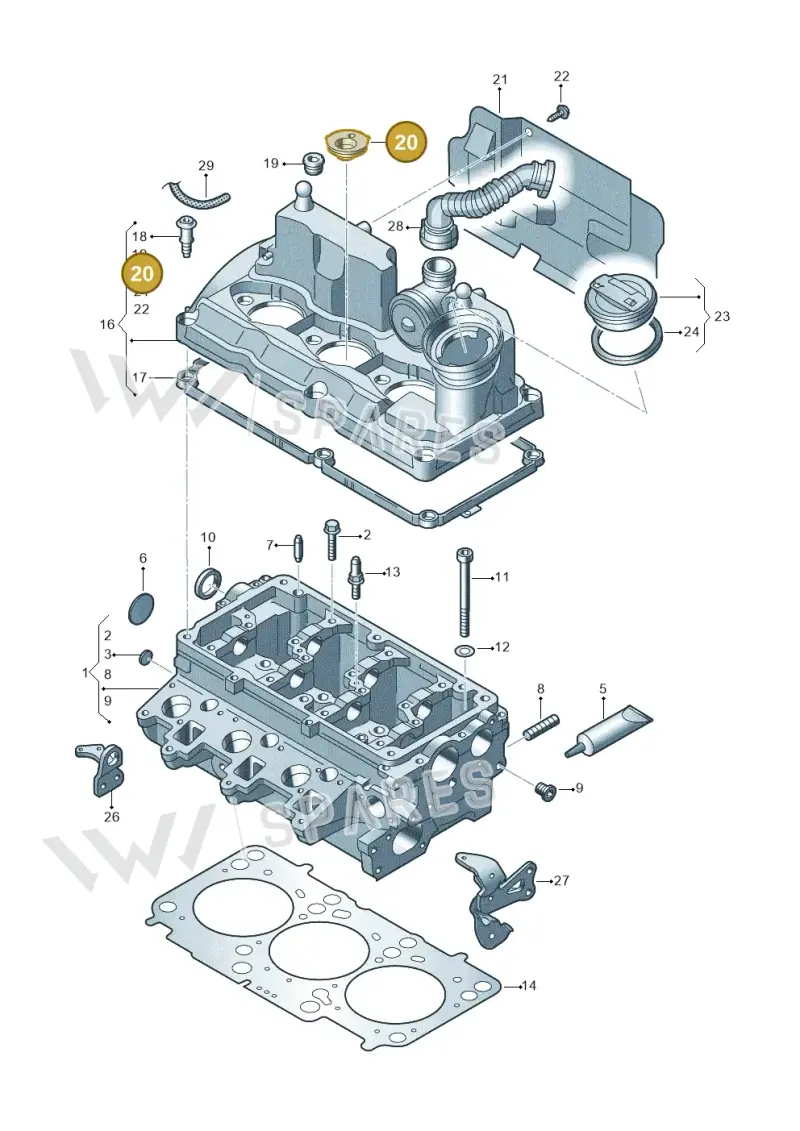 03P103070 — SEAT Ibiza Reference (2012-2012) diagram 672103450, position 20
