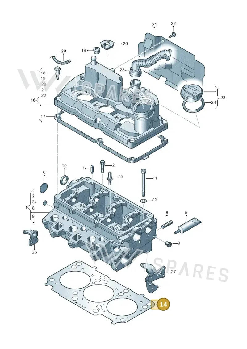 03P103383D — SEAT Ibiza Reference (2012-2012) diagram 672103450, position 14